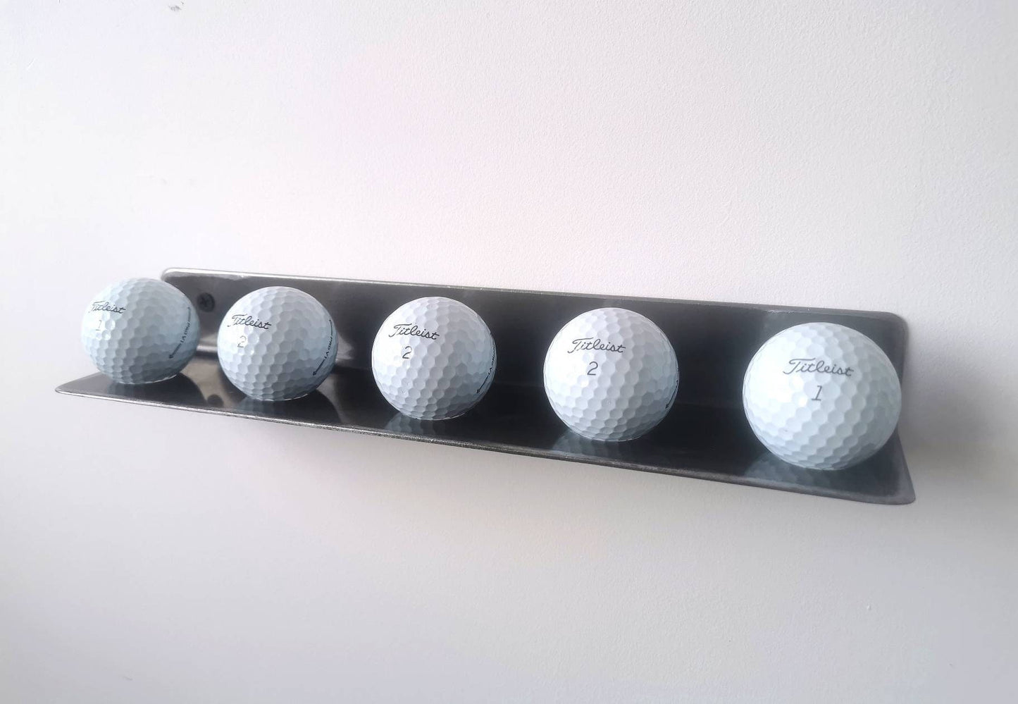 Golf Ball Display Shelf | Hole-in-One Golf Ball Holder | Industrial Metal Shelf | Golfers Gift | UK Made Sports Display