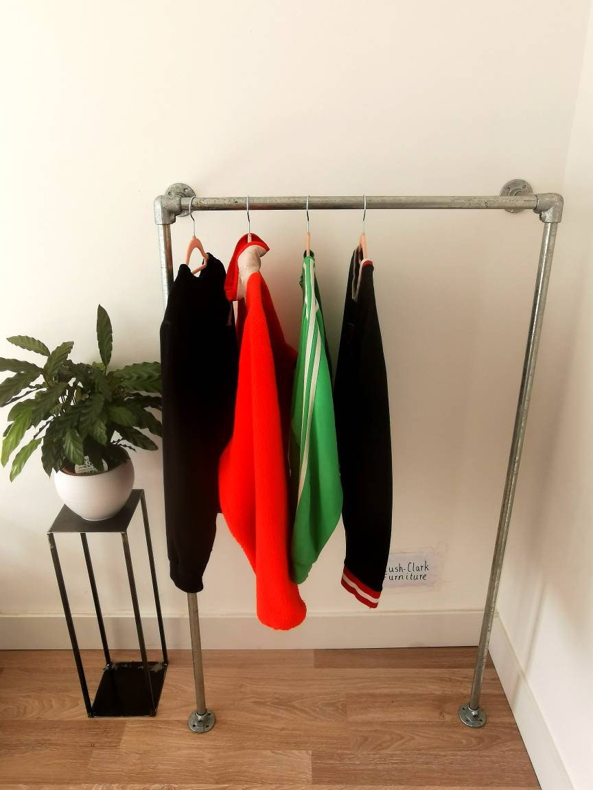 Industrial Galvanised Pipe Clothing Rack - Wardrobe - Clothes Storage - Garment Rack - Closet - FREE POSTAGE