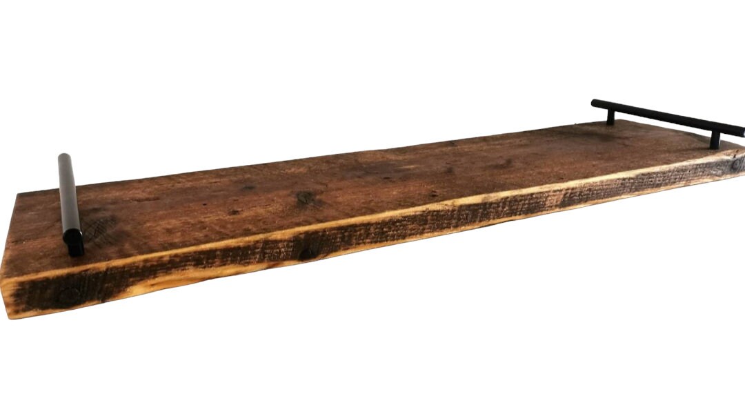Rustic Serving Board & Platter | Handmade Wooden Charcuterie Serving Board | Scandinavian Pine Entertaining Board | UK Made Kitchen Decor