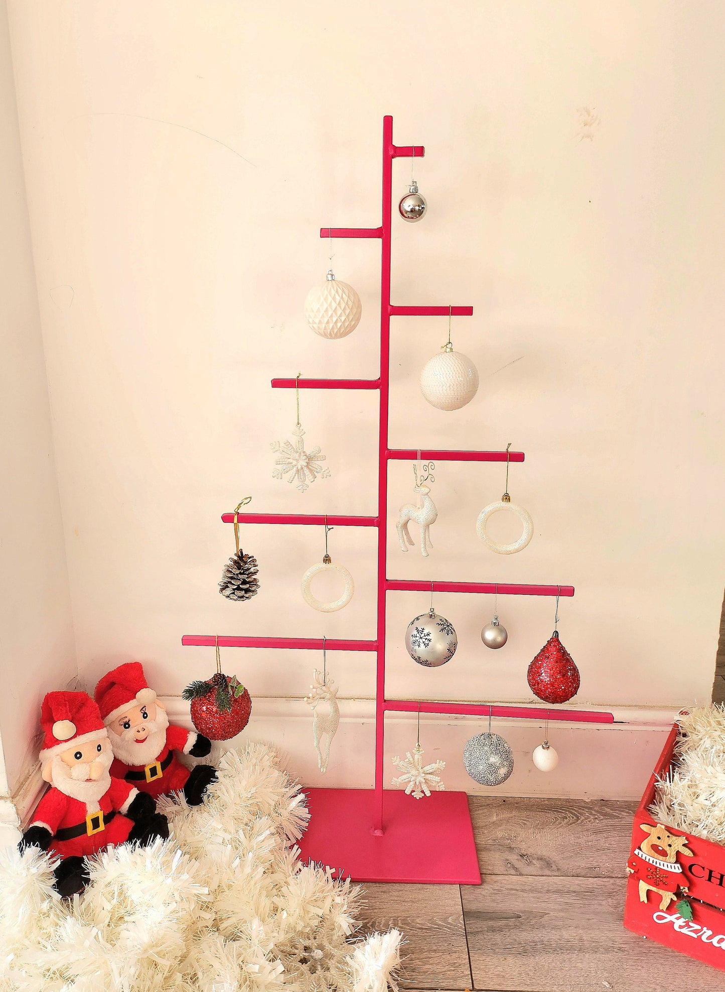 PINK Metal Christmas Tree - Free Standing Xmas Tree - Variety Of Sizes