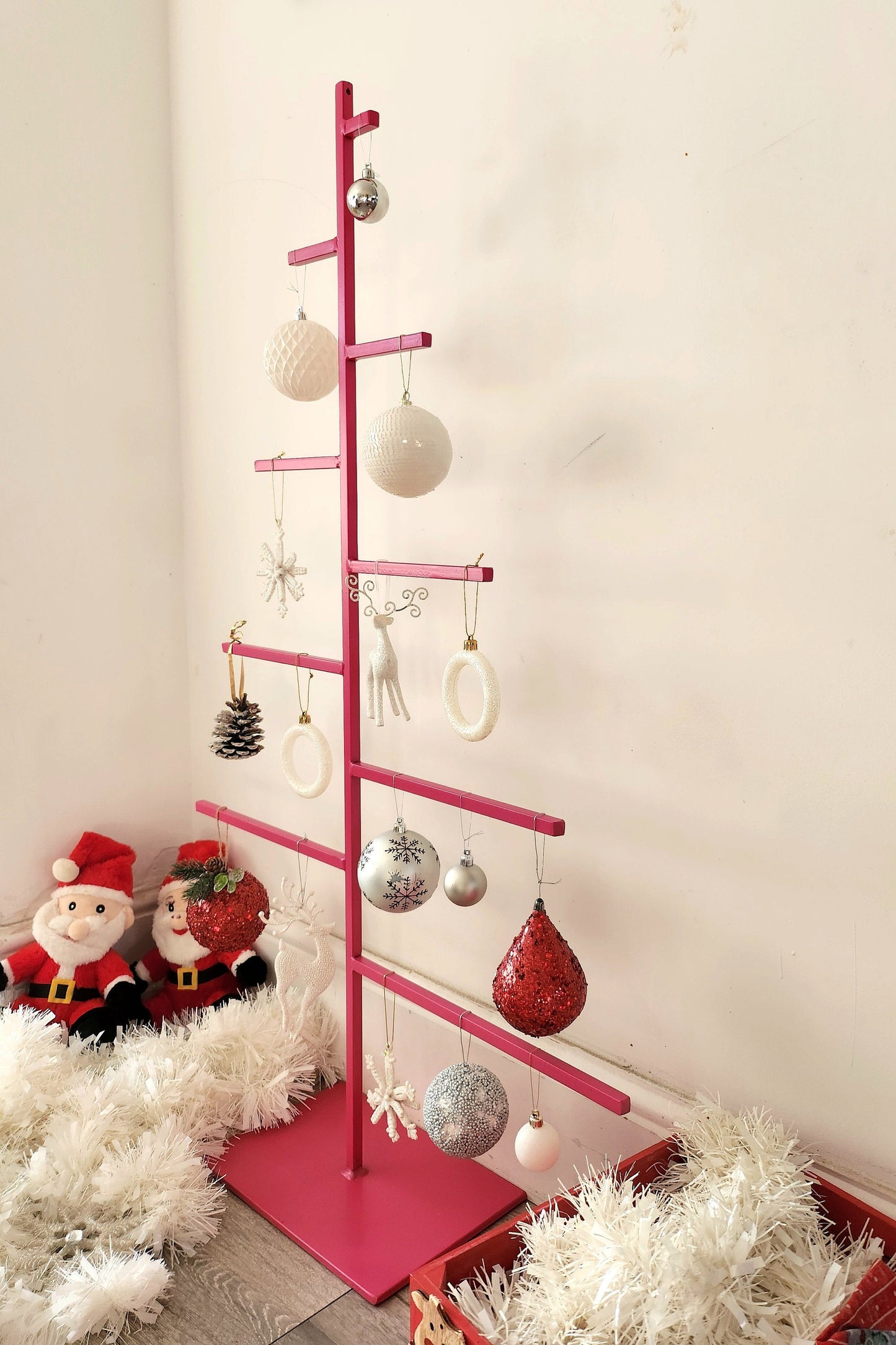 PINK Metal Christmas Tree - Free Standing Xmas Tree - Variety Of Sizes