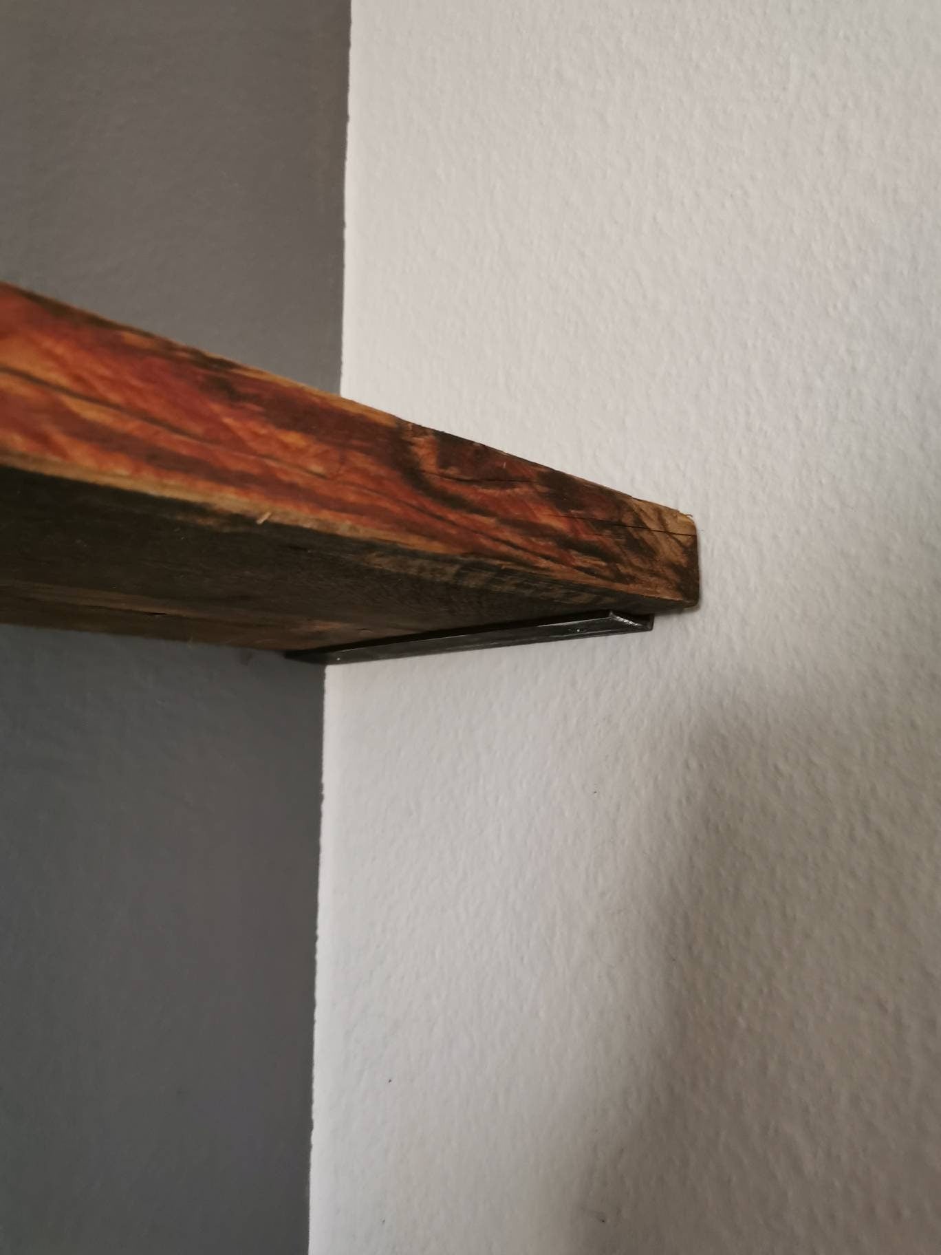 Alcove Shelf Brackets – Raw Steel Recessed Shelving Supports – Heavy Duty Hidden Shelf Brackets – UK Made – Free UK Delivery