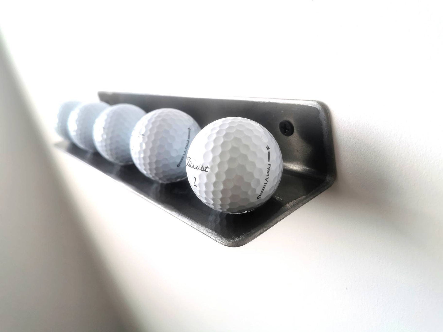 Golf Ball Display Shelf | Hole-in-One Golf Ball Holder | Industrial Metal Shelf | Golfers Gift | UK Made Sports Display