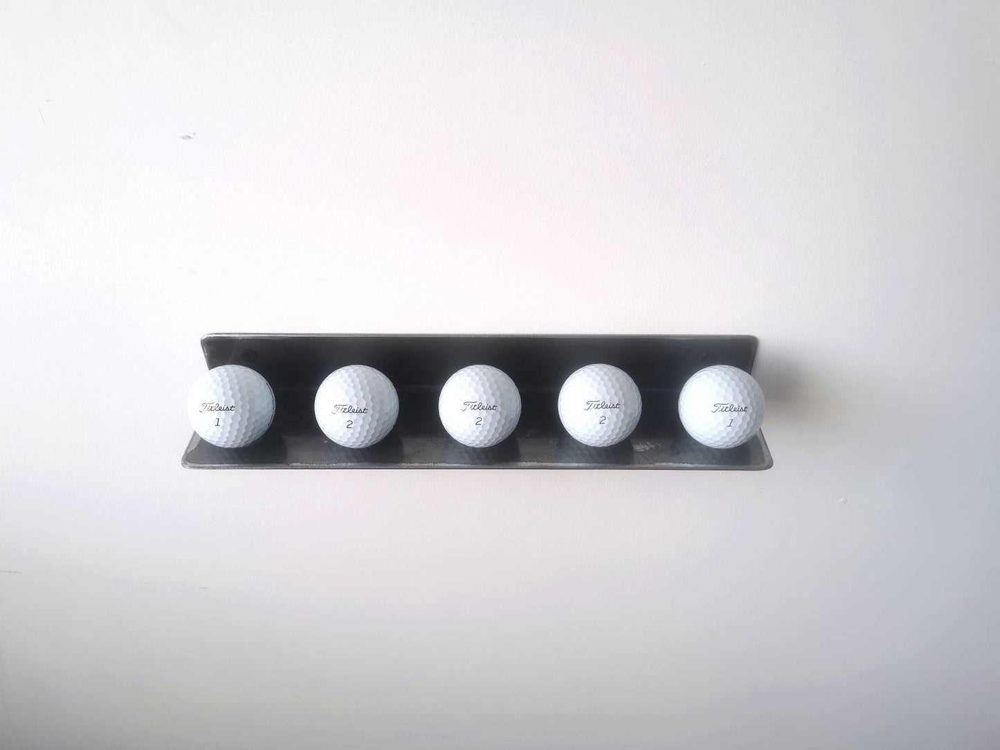 Golf Ball Display Shelf | Hole-in-One Golf Ball Holder | Industrial Metal Shelf | Golfers Gift | UK Made Sports Display