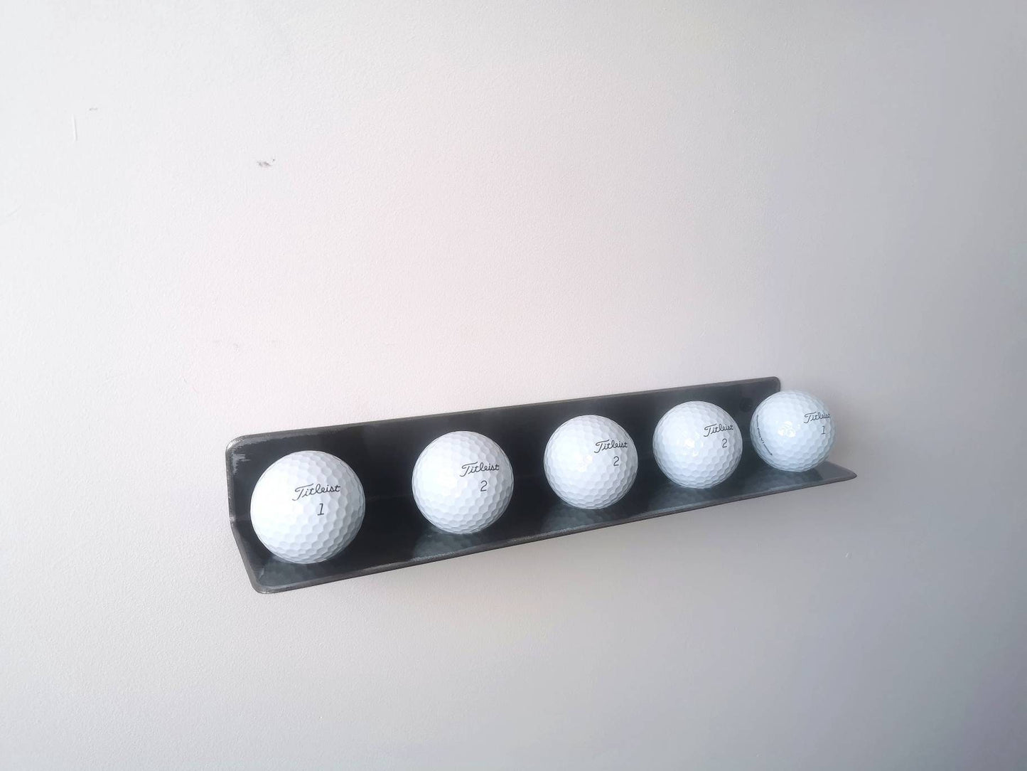 Golf Ball Display Shelf | Hole-in-One Golf Ball Holder | Industrial Metal Shelf | Golfers Gift | UK Made Sports Display