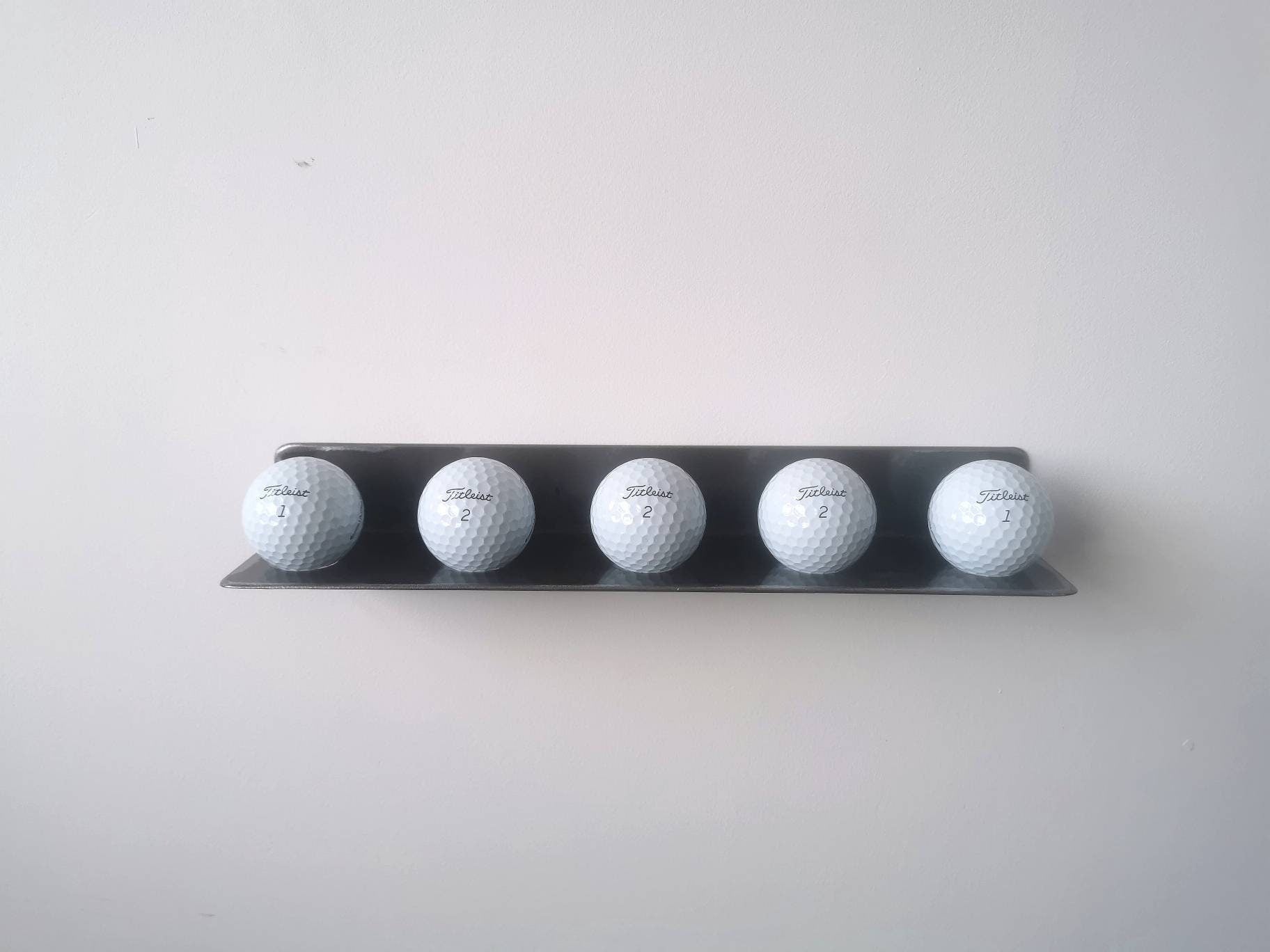 Golf Ball Display Shelf | Hole-in-One Golf Ball Holder | Industrial Metal Shelf | Golfers Gift | UK Made Sports Display
