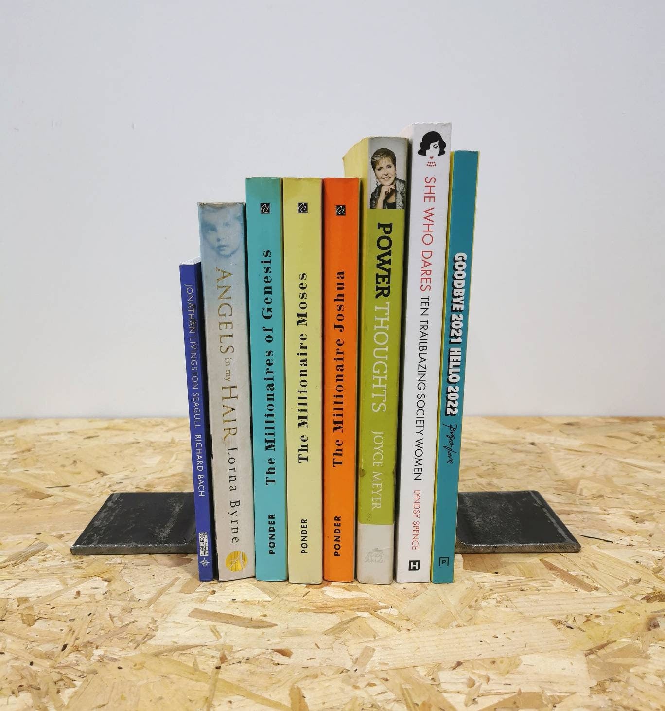 Industrial Bookends – Metal Bookends Angle Iron – Raw Steel Book Holders – Handmade UK – Free UK Delivery