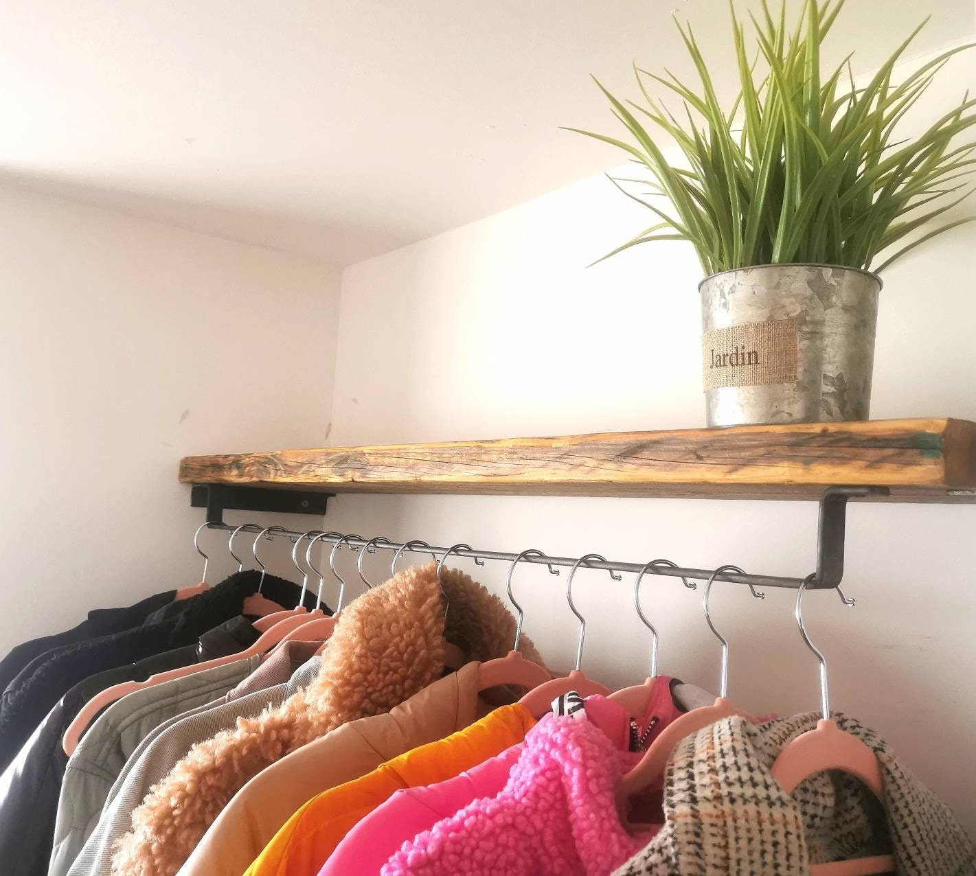 Industrial Coat Hanger | Raw Steel Wall Hooks | Handmade Metal Coat Rack | UK Made Entryway Organizer