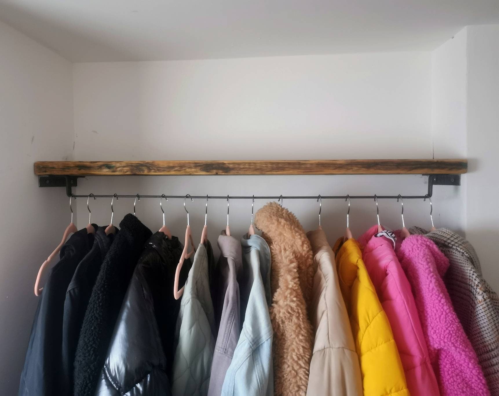 Industrial Coat Hanger | Raw Steel Wall Hooks | Handmade Metal Coat Rack | UK Made Entryway Organizer