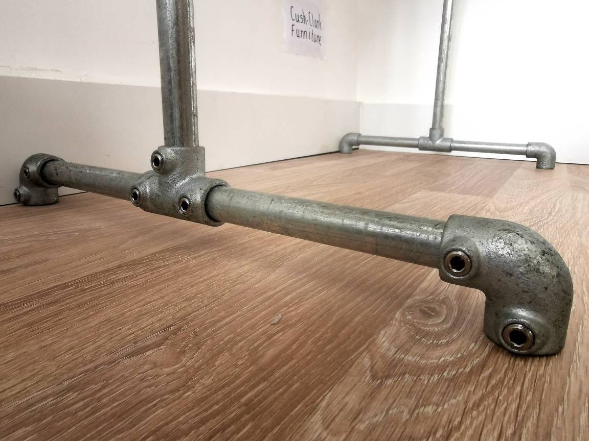 Industrial Galvanised Pipe Clothing Rack | Wall Mounted Clothes Rail | Heavy Duty Garment Hanging Rail | UK Made