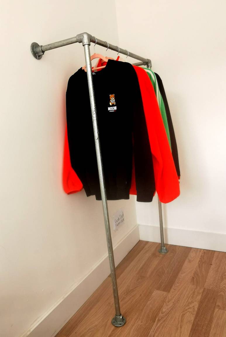 Industrial Galvanised Pipe Clothing Rack - Wardrobe - Clothes Storage - Garment Rack - Closet - FREE POSTAGE