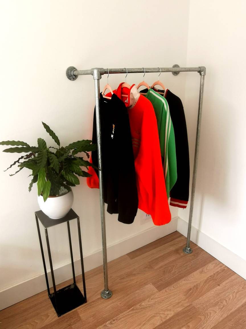 Industrial Galvanised Pipe Clothing Rack - Wardrobe - Clothes Storage - Garment Rack - Closet - FREE POSTAGE