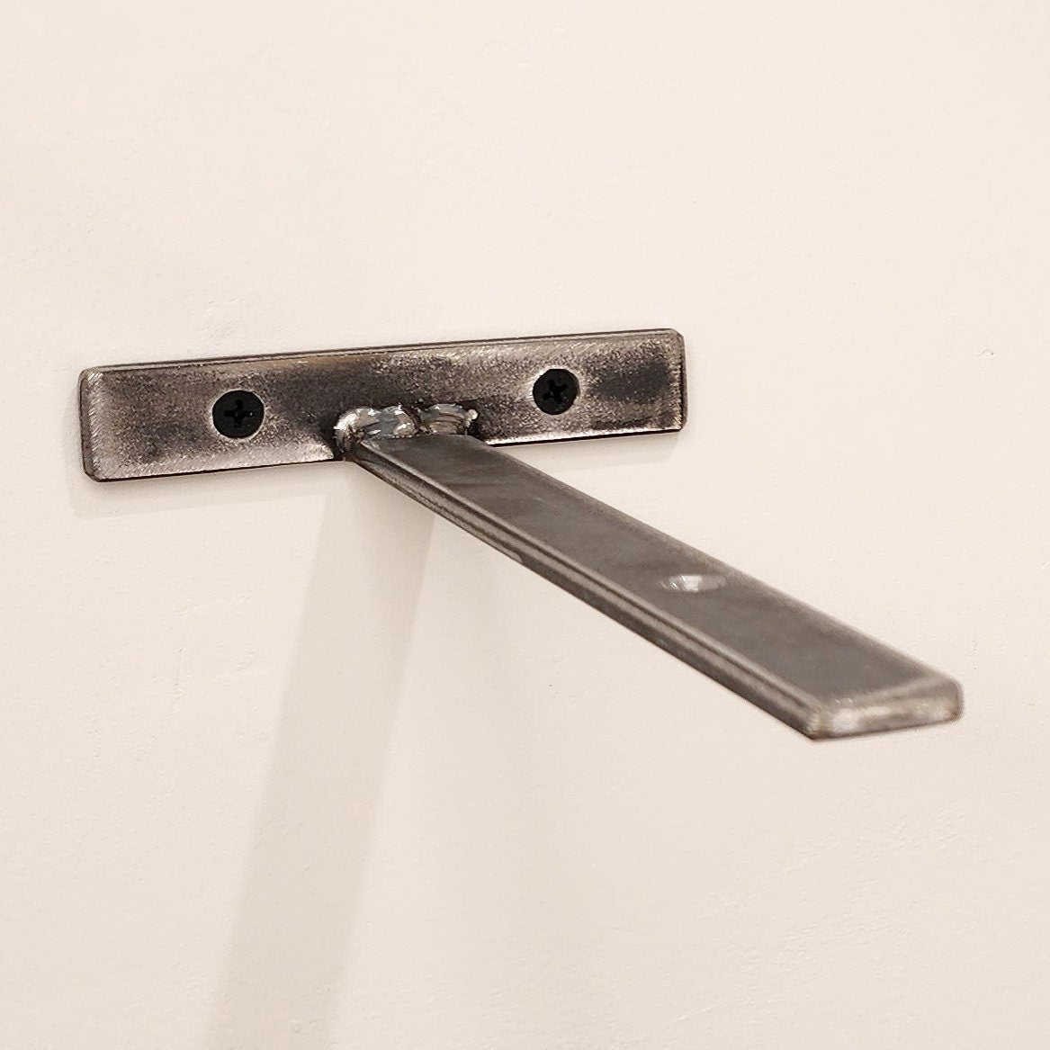 Industrial Metal Shelf Brackets | Heavy Duty Steel Shelving Brackets | Minimalist Wall Shelf Support | Handmade in the UK
