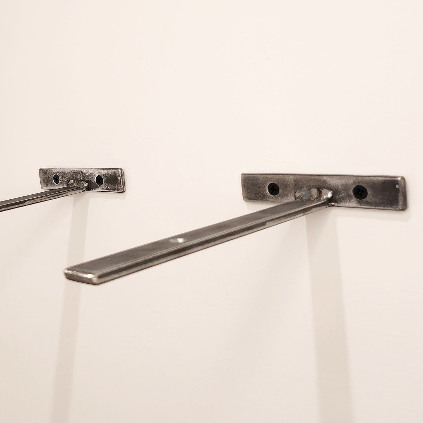 Industrial Metal Shelf Brackets | Heavy Duty Steel Shelving Brackets | Minimalist Wall Shelf Support | Handmade in the UK