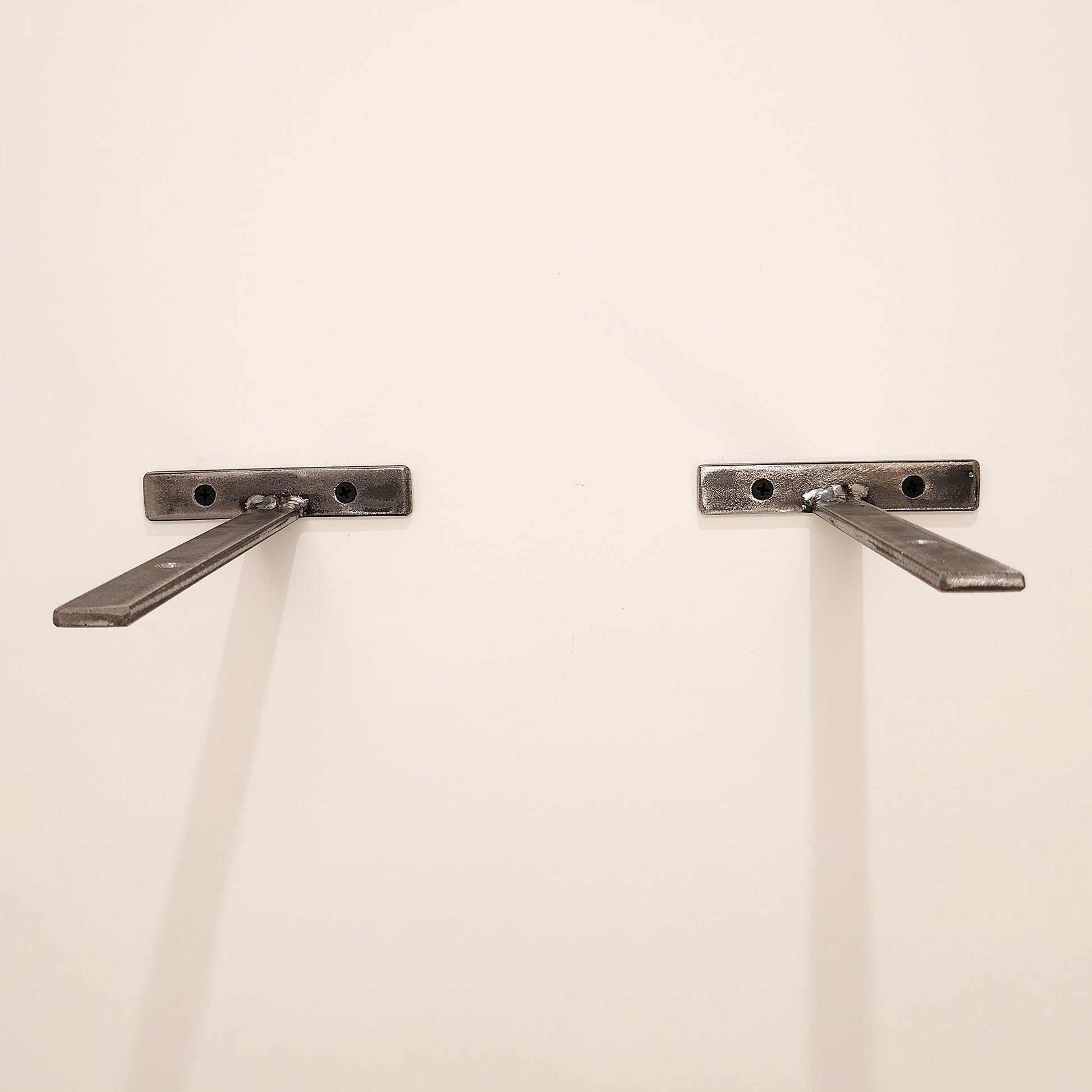 Industrial Metal Shelf Brackets | Heavy Duty Steel Shelving Brackets | Minimalist Wall Shelf Support | Handmade in the UK