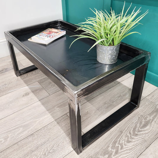 Industrial Modern Steel Coffee Table | Handmade Raw Steel Table | Minimalist Living Room Furniture | UK Made Centre Table