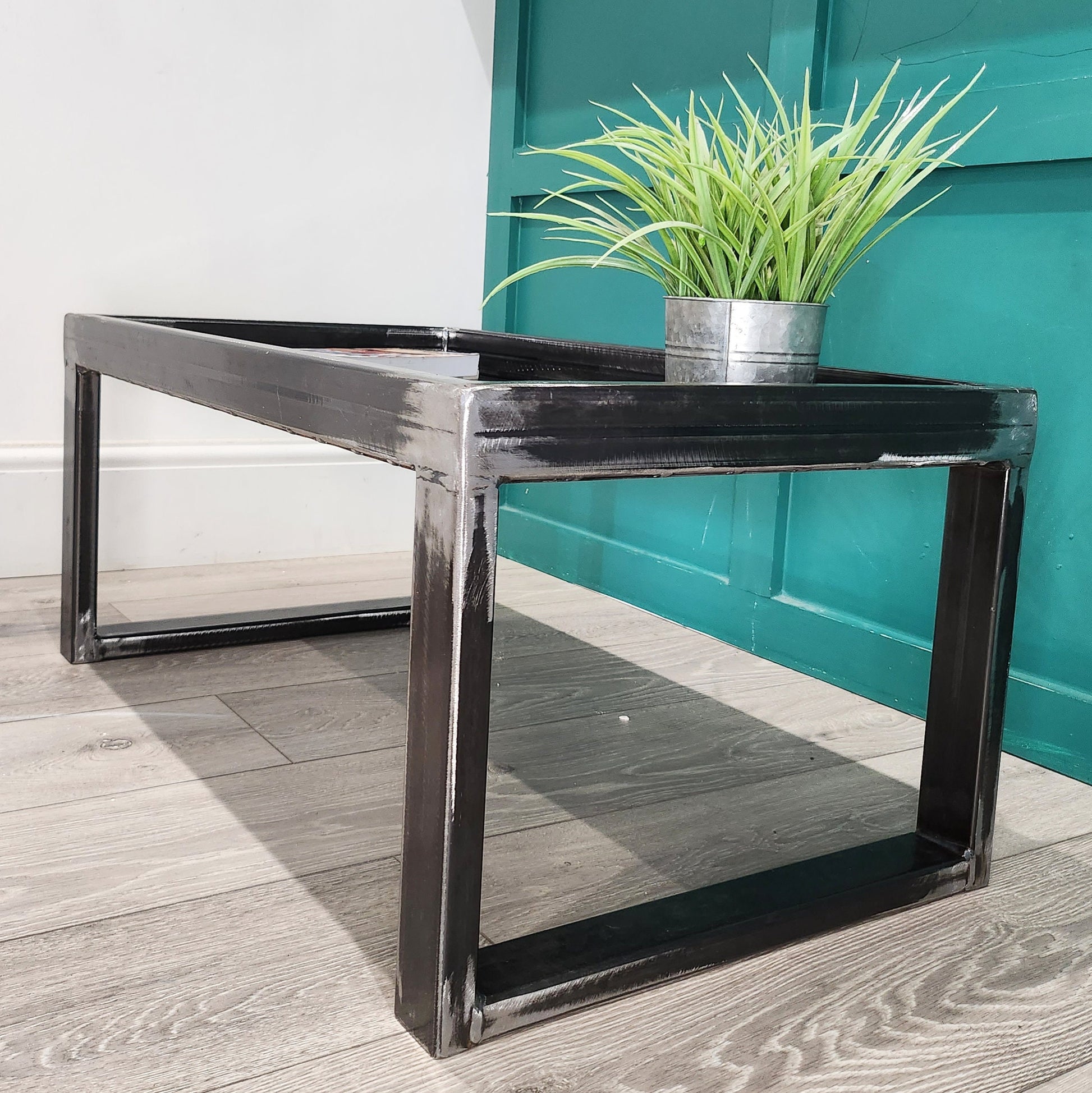 Industrial Modern Steel Coffee Table | Handmade Raw Steel Table | Minimalist Living Room Furniture | UK Made Centre Table