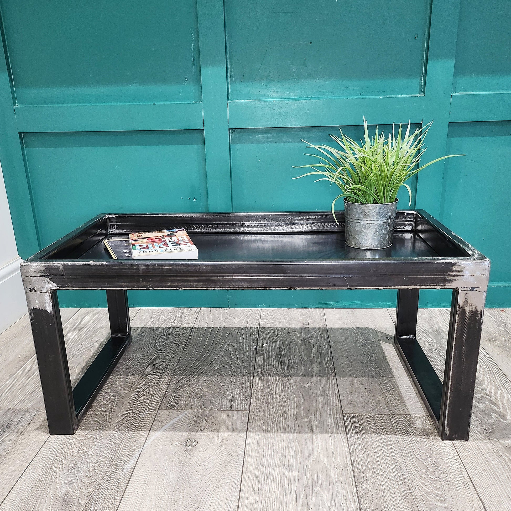 Industrial Modern Steel Coffee Table | Handmade Raw Steel Table | Minimalist Living Room Furniture | UK Made Centre Table