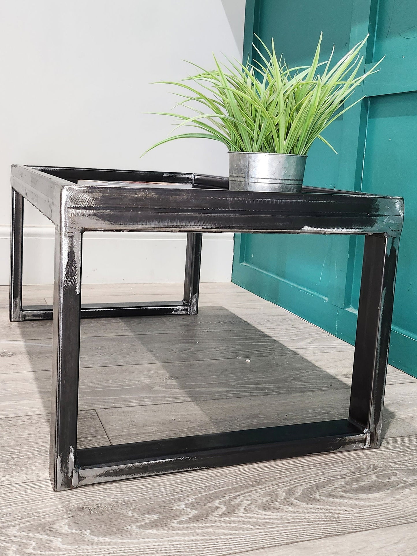 Industrial Modern Steel Coffee Table | Handmade Raw Steel Table | Minimalist Living Room Furniture | UK Made Centre Table