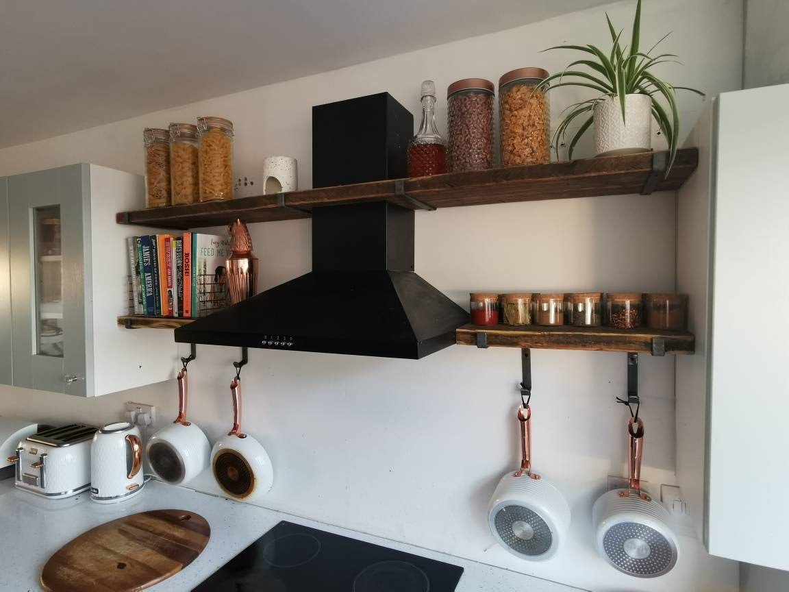 Industrial Pan Hooks | Handmade Raw Steel Wall Hooks | Coat, Towel & Kitchen Hangers | UK Made Hook Rack