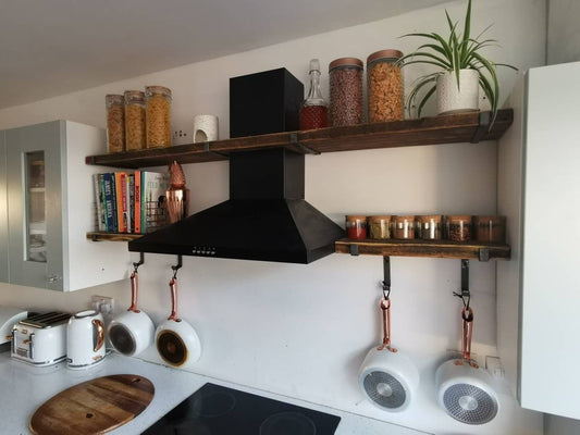 Industrial Pan Hooks | Handmade Raw Steel Wall Hooks | Coat, Towel & Kitchen Hangers | UK Made Hook Rack