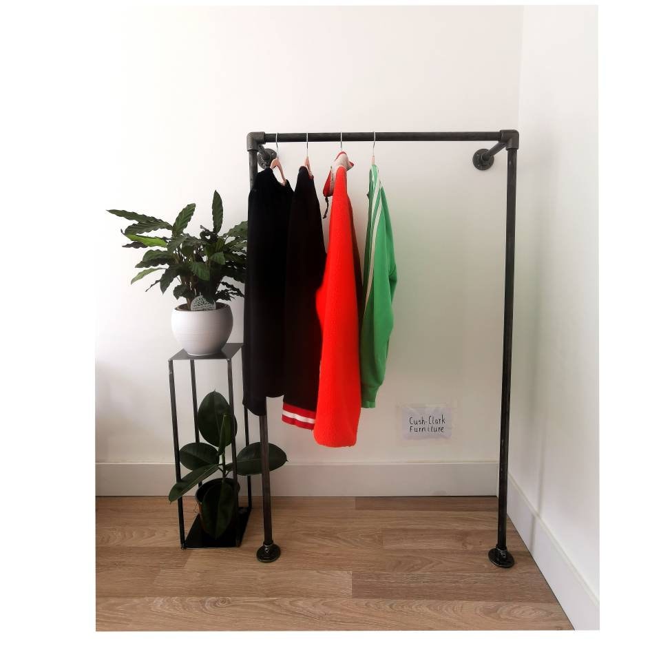 Industrial Pipe Clothing Rack - Wardrobe - Clothes Storage - Garment Rack - Closet - FREE POSTAGE