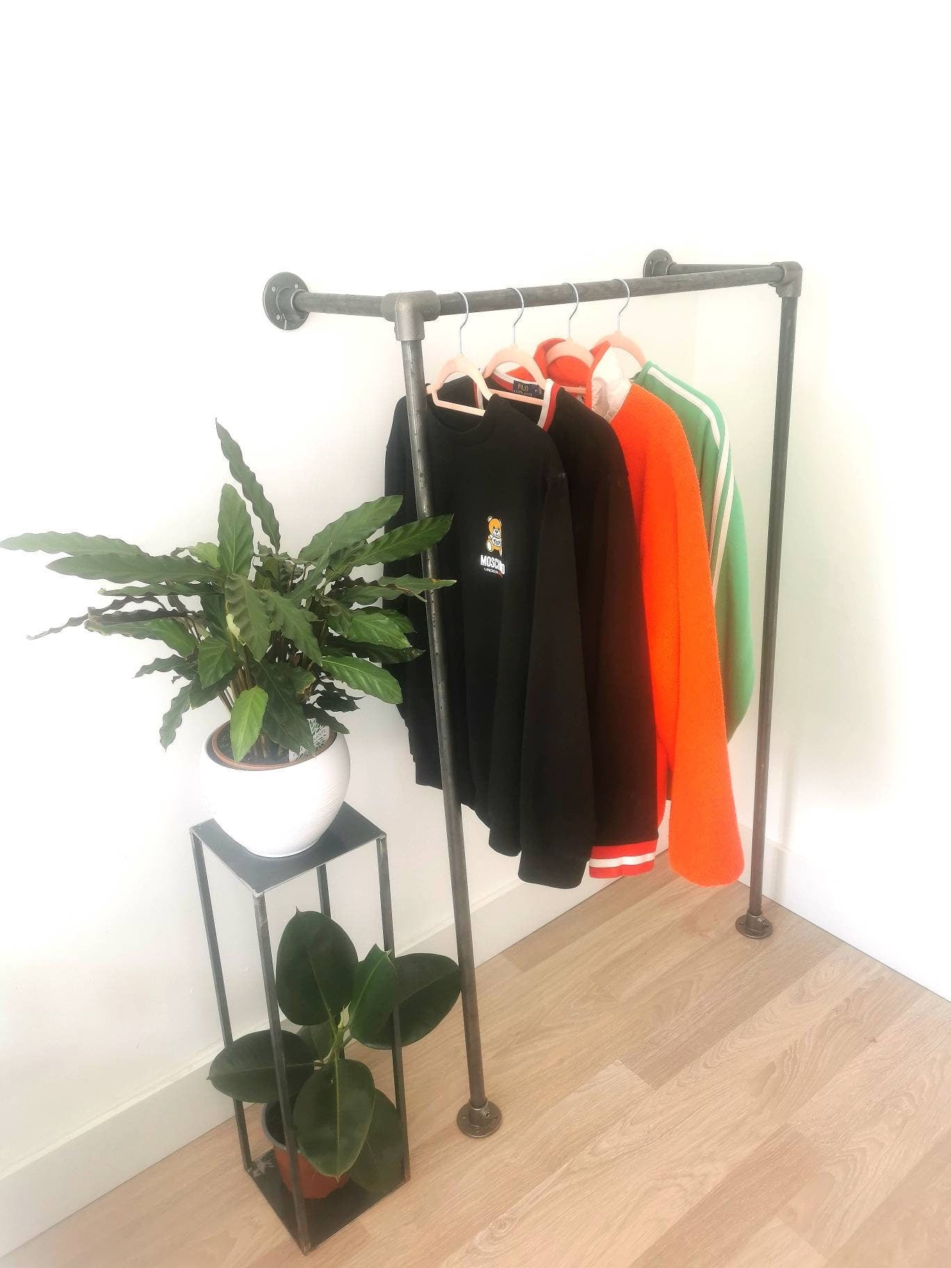 Industrial Pipe Clothing Rack - Wardrobe - Clothes Storage - Garment Rack - Closet - FREE POSTAGE