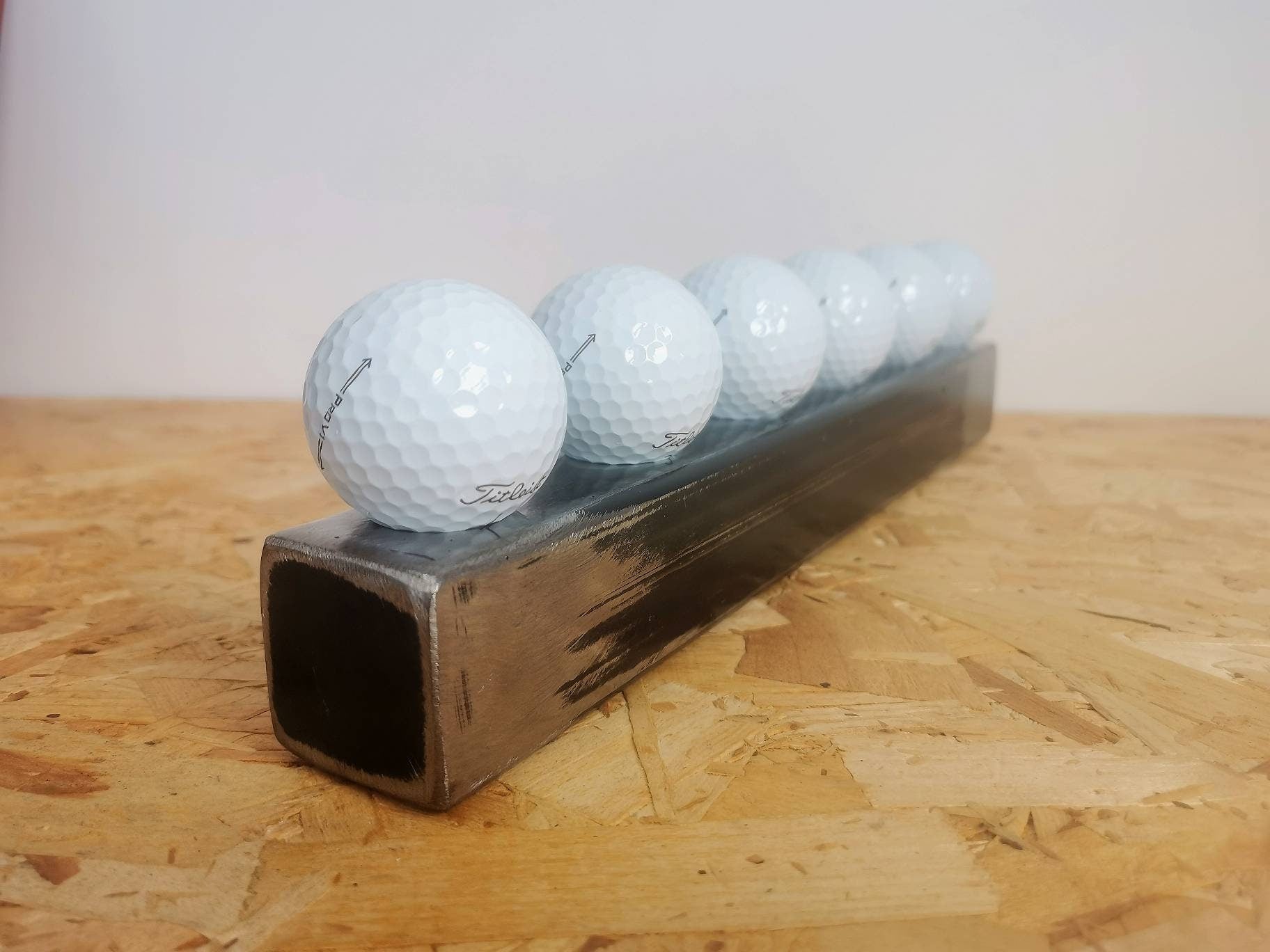 Industrial Raw Steel Golf Ball Display Stand