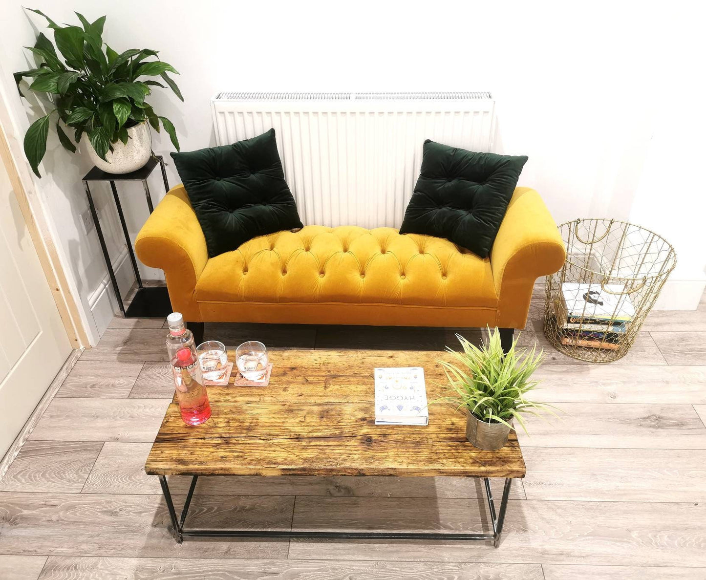 Industrial Rustic Coffee Table | Pine & Raw Steel Table | Handmade Centre Table | UK Made Furniture