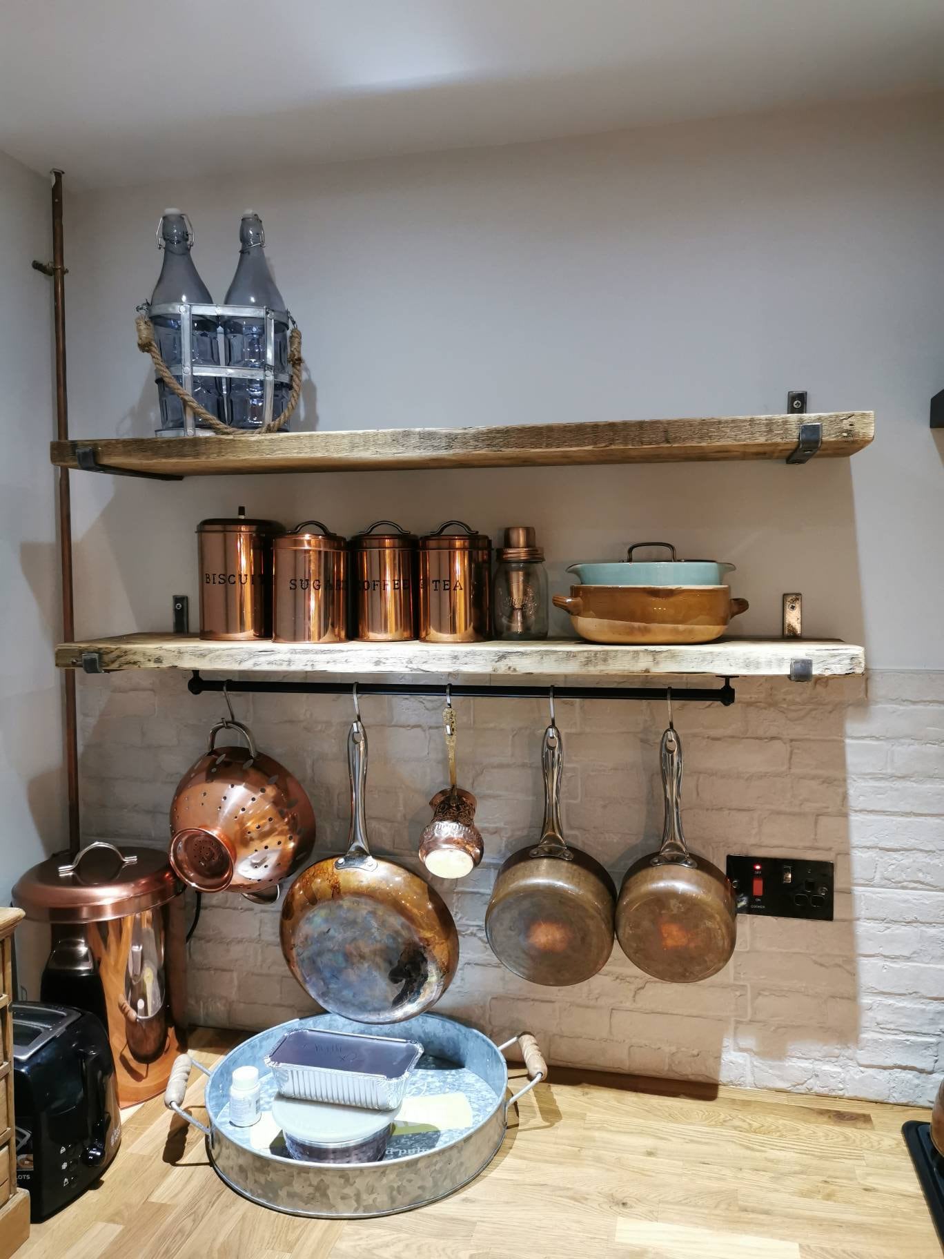 Industrial Scaffold Shelf Brackets – Heavy Duty Raw Steel – Wall Shelf Supports – UK Made – Free UK Delivery