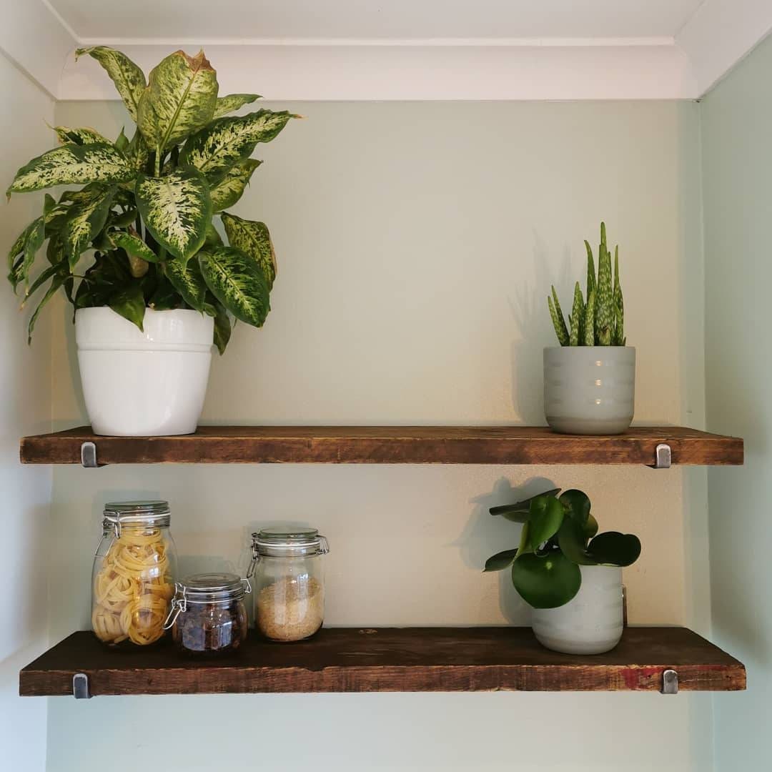 Industrial Scaffold Shelf Brackets – Heavy Duty Raw Steel – Wall Shelf Supports – UK Made – Free UK Delivery