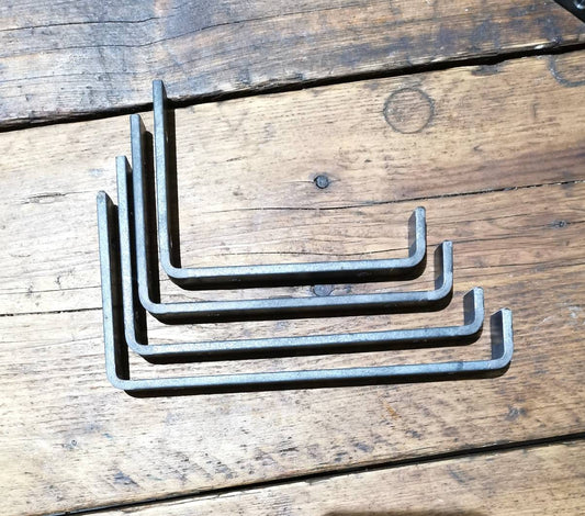 Industrial Shelf Brackets – Raw Steel Heavy Duty – Wall Mounted Shelf Supports – UK Made – Free UK Delivery