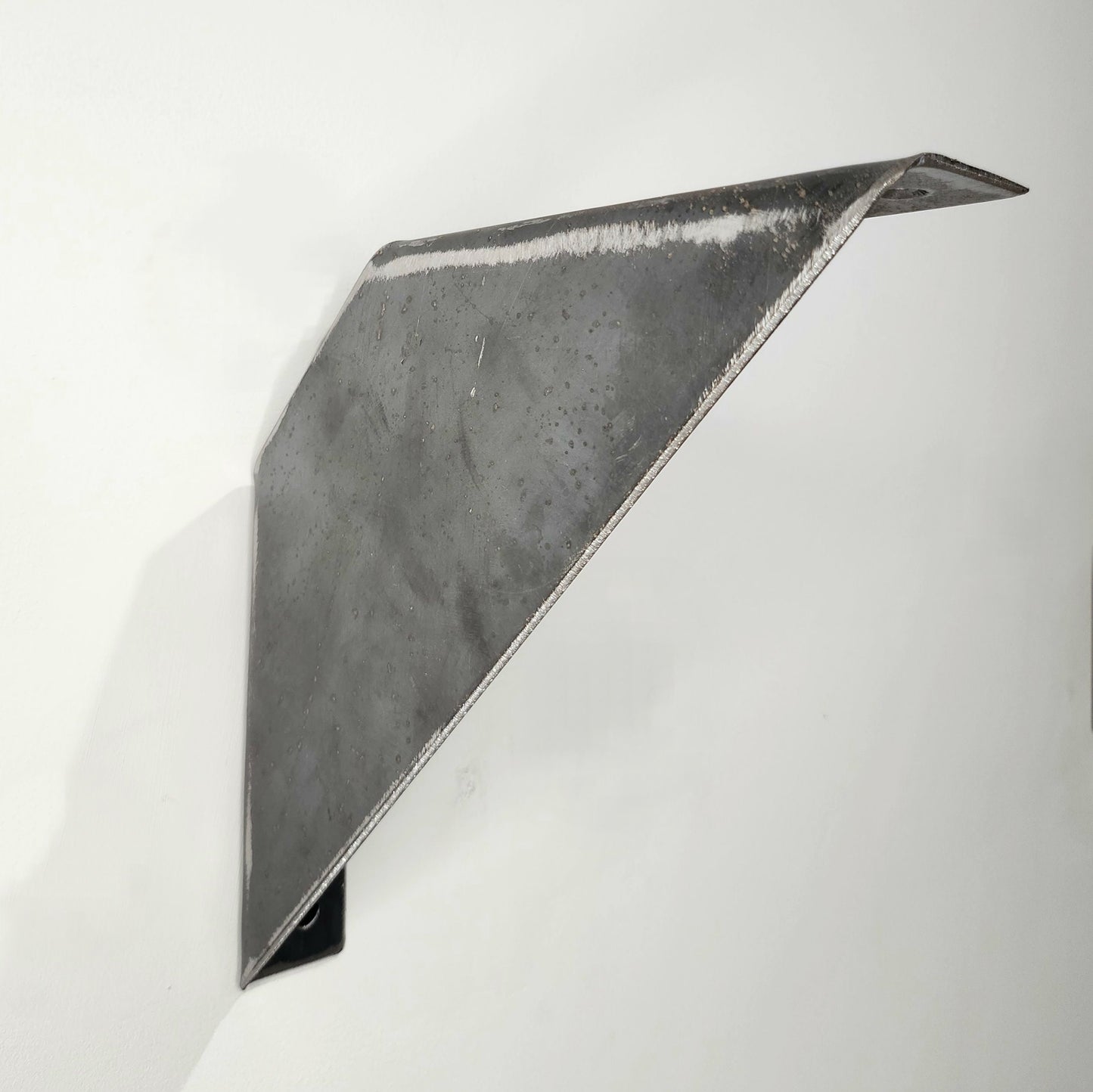 Industrial Shelf Brackets | Raw Steel Wall Shelf Support | Heavy Duty DIY Shelving Hardware | Handmade UK