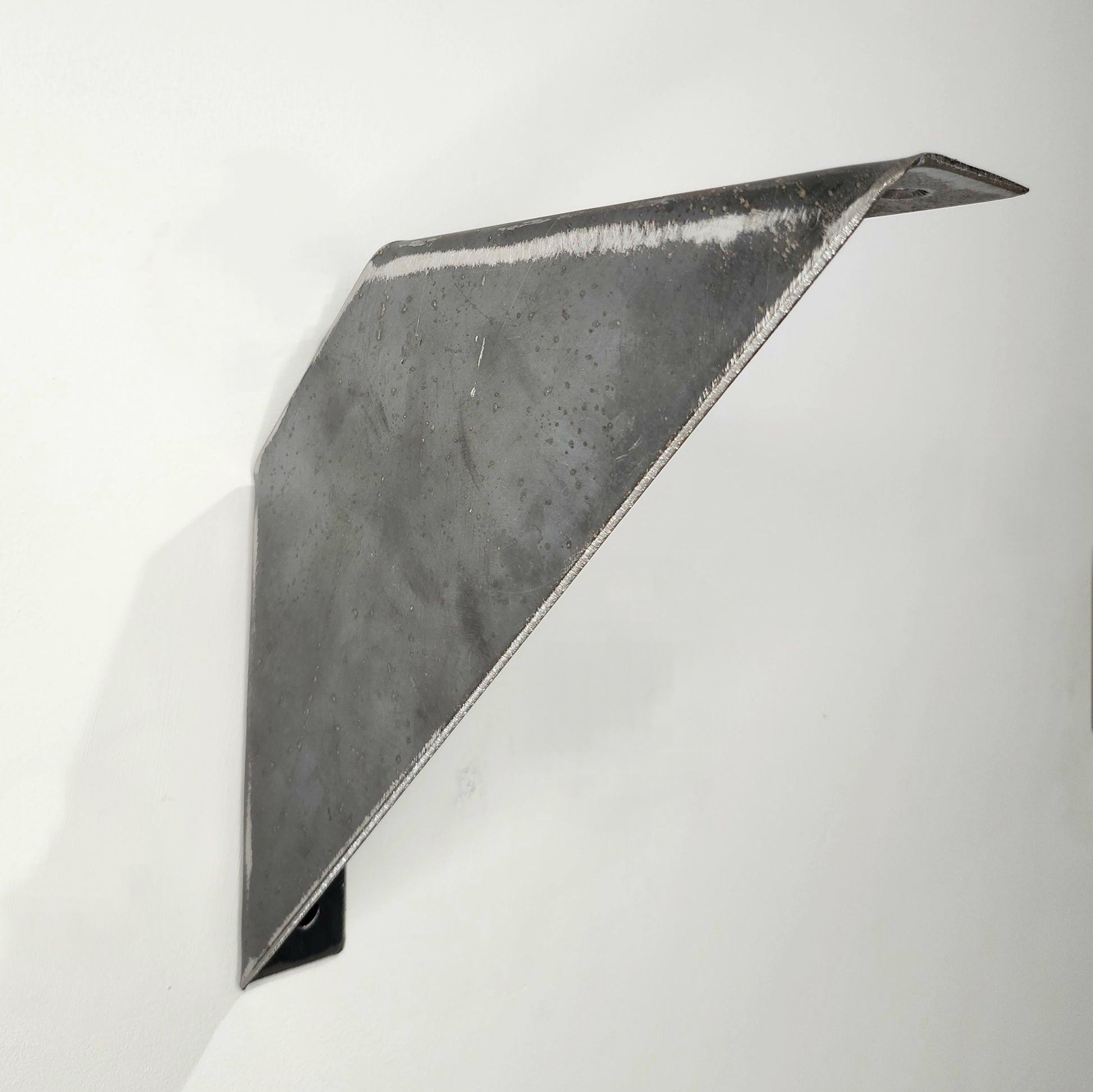 Industrial Shelf Brackets | Raw Steel Wall Shelf Support | Heavy Duty DIY Shelving Hardware | Handmade UK