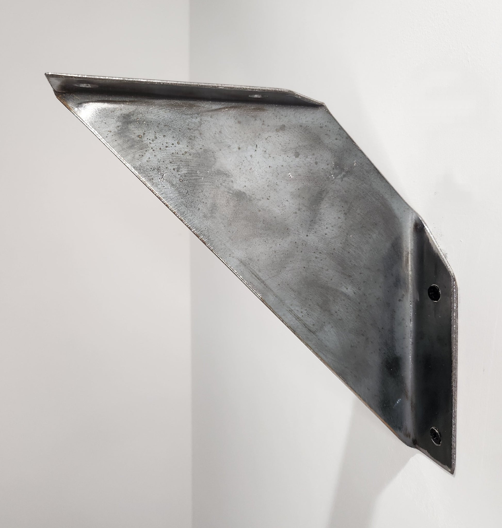 Industrial Shelf Brackets | Raw Steel Wall Shelf Support | Heavy Duty DIY Shelving Hardware | Handmade UK