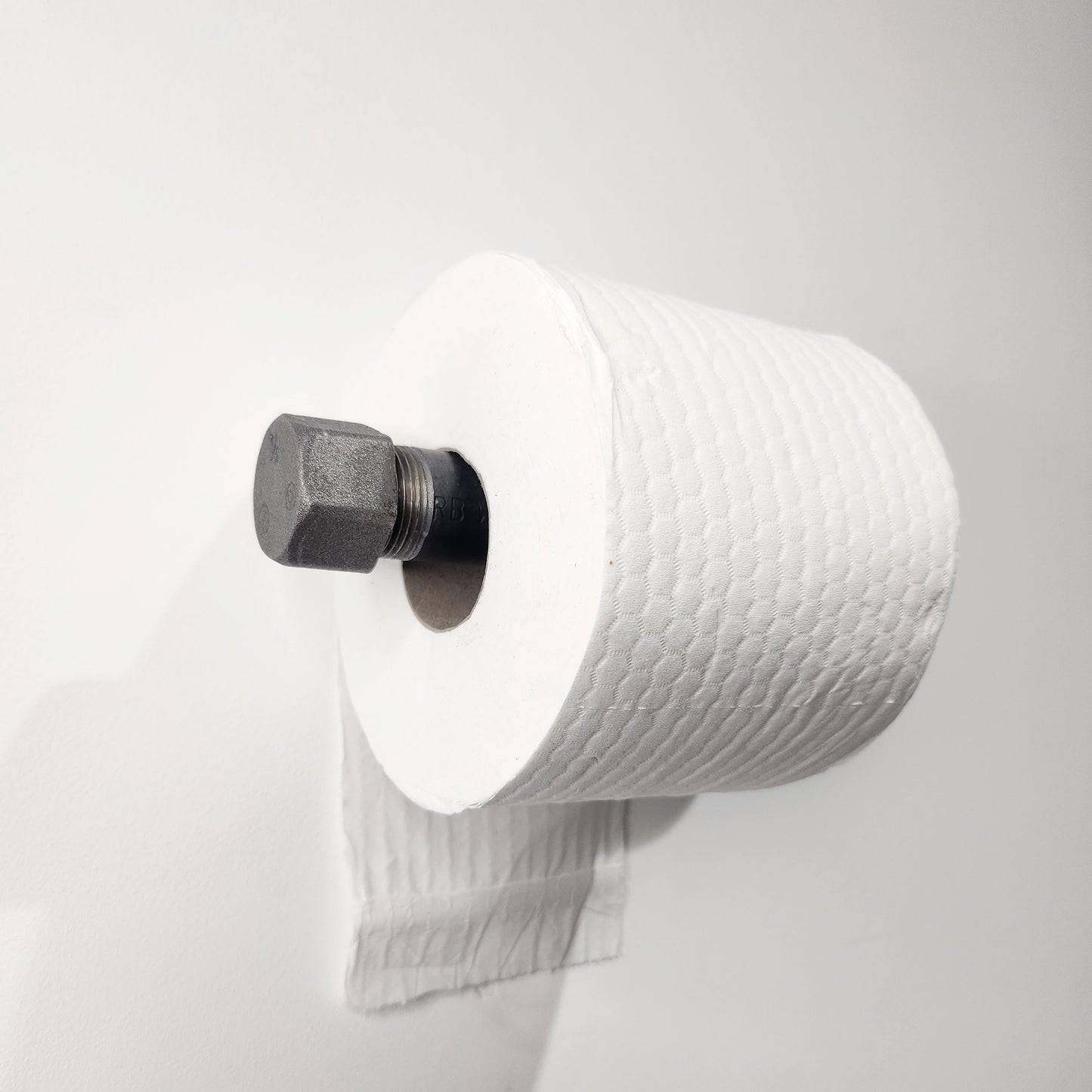 Industrial Toilet Roll Holder | Raw Steel Tube Toilet Paper Rack | Handmade Bathroom Hardware | UK Made Decor
