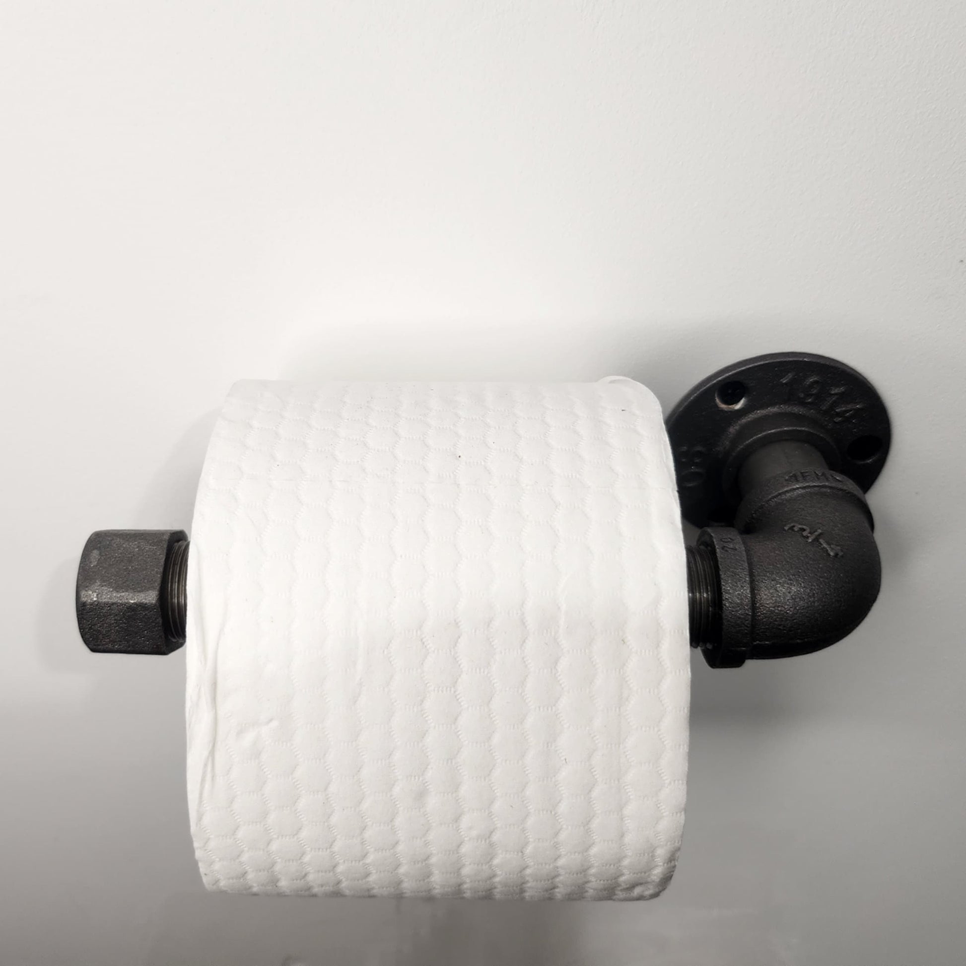 Industrial Toilet Roll Holder | Raw Steel Tube Toilet Paper Rack | Handmade Bathroom Hardware | UK Made Decor