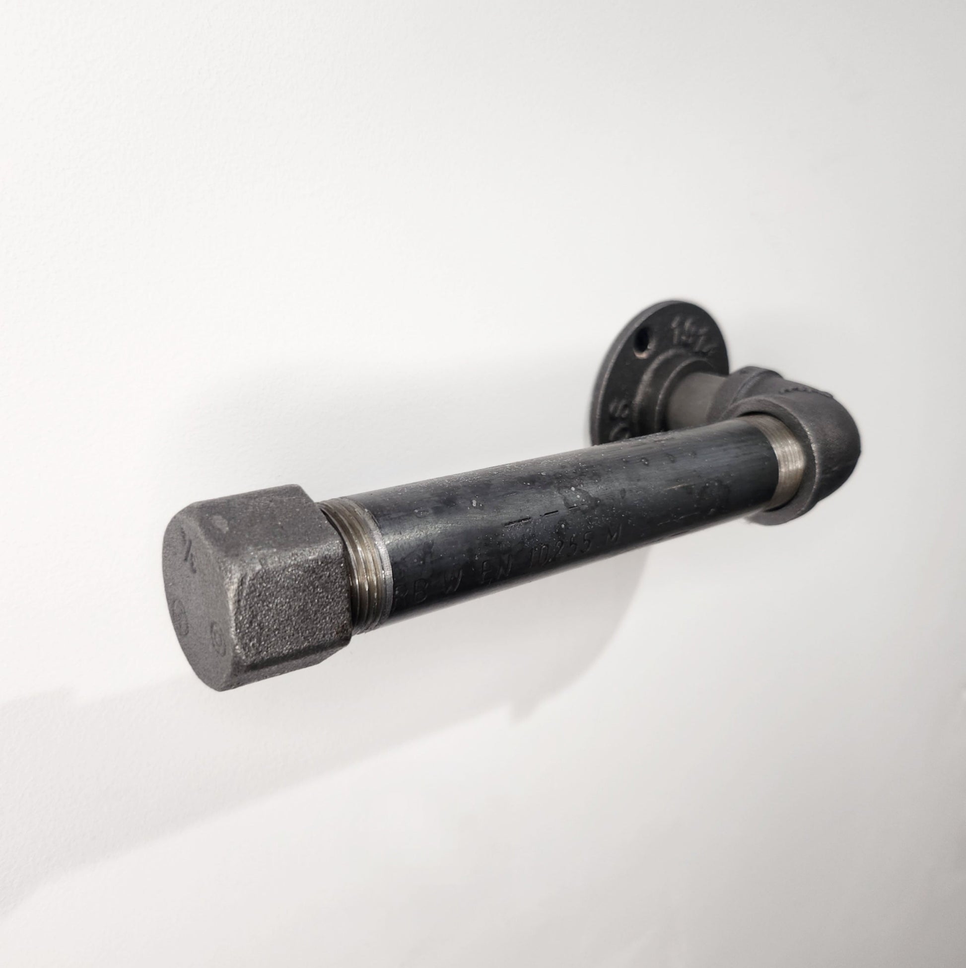 Industrial Toilet Roll Holder | Raw Steel Tube Toilet Paper Rack | Handmade Bathroom Hardware | UK Made Decor