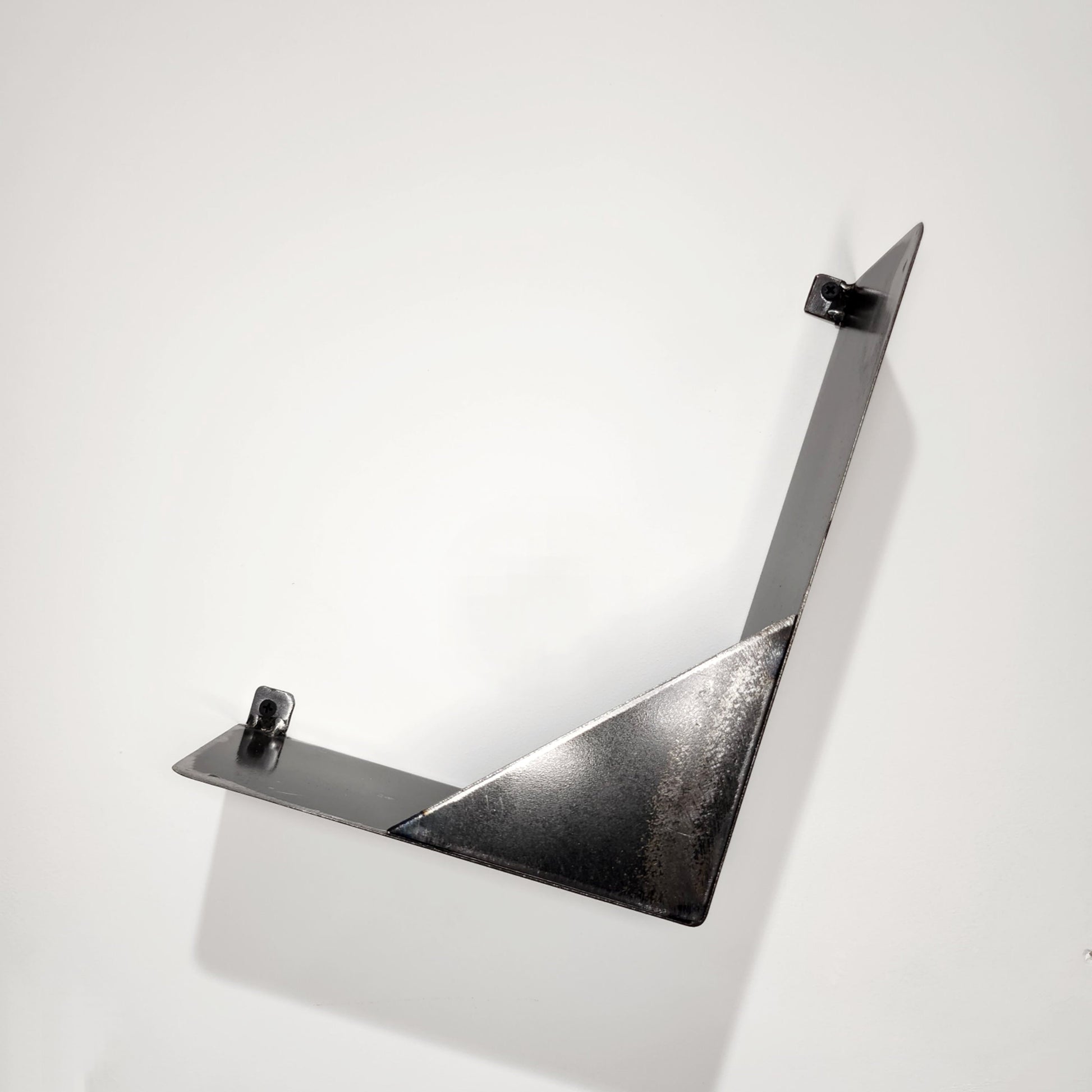 Industrial Wall Magazine Holder | Handmade Steel Magazine Rack | Raw Steel Book & Newspaper Stand | UK Made Organiser