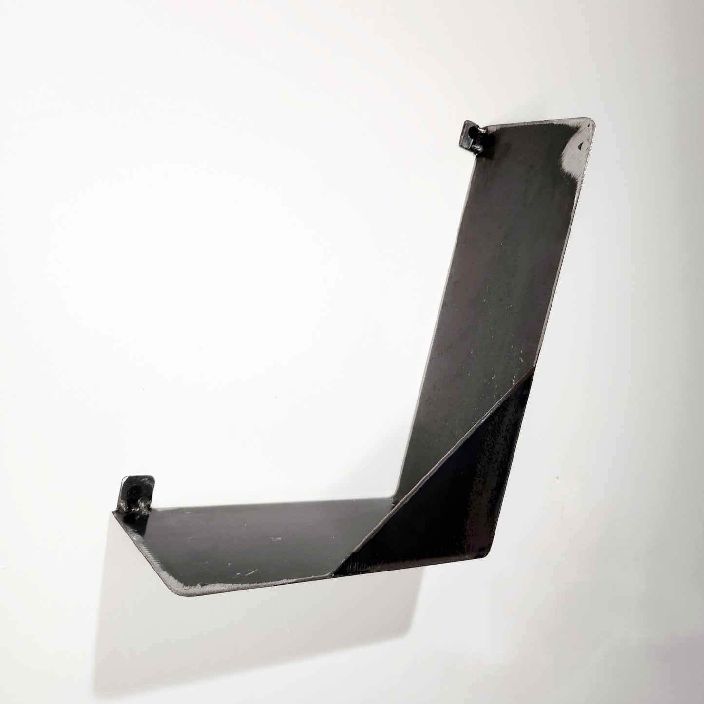 Industrial Wall Magazine Holder | Handmade Steel Magazine Rack | Raw Steel Book & Newspaper Stand | UK Made Organiser