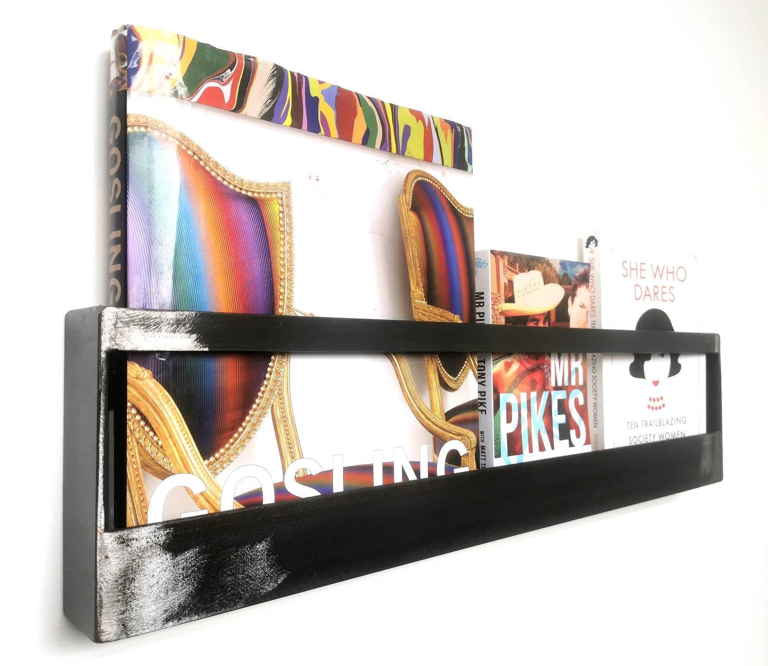 Industrial Wall Magazine Rack | Metal Magazine Holder | Handmade Steel Wall Storage | UK Made Book & Newspaper Organizer