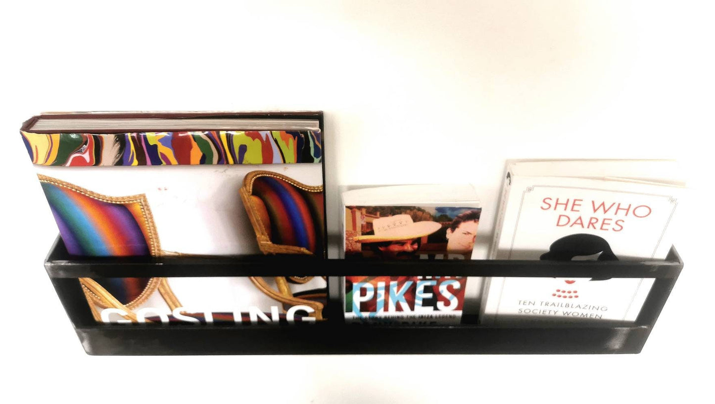 Industrial Wall Magazine Rack | Metal Magazine Holder | Handmade Steel Wall Storage | UK Made Book & Newspaper Organizer