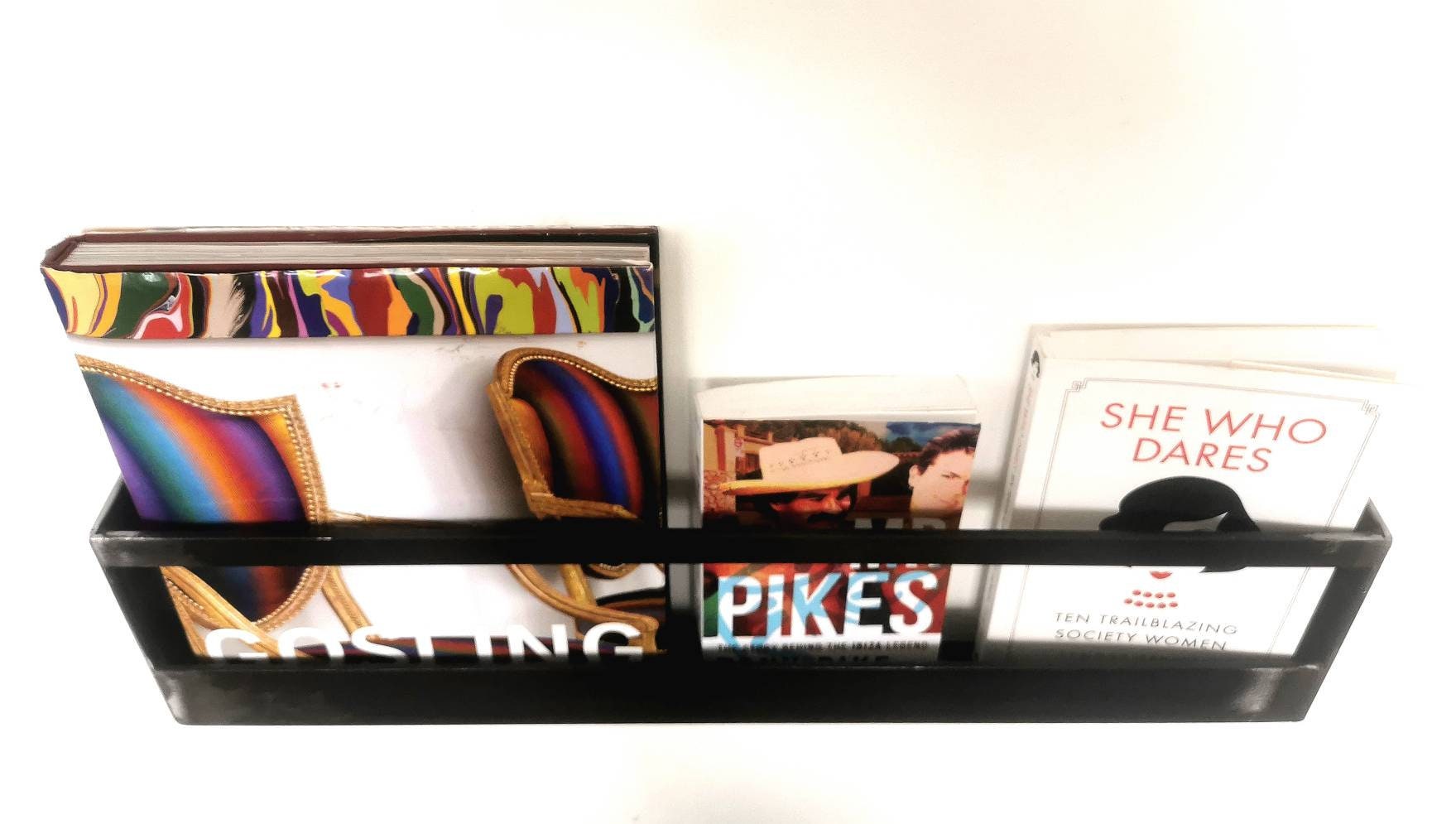 Industrial Wall Magazine Rack | Metal Magazine Holder | Handmade Steel Wall Storage | UK Made Book & Newspaper Organizer