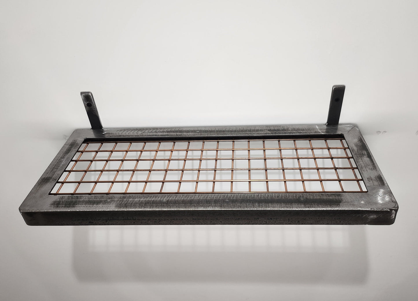 Metal Mesh Shelf – Industrial Wire Shelf – Raw Steel Wall Shelf – Heavy Duty Storage Shelf – UK Made – Free UK Delivery