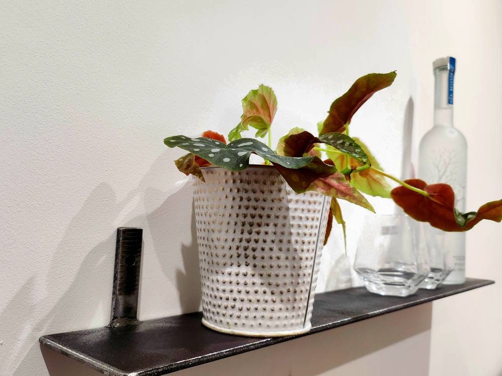 Minimalist Metal Shelf – Floating Wall Shelf – Industrial Steel Display Shelf – UK Made – Free UK Delivery