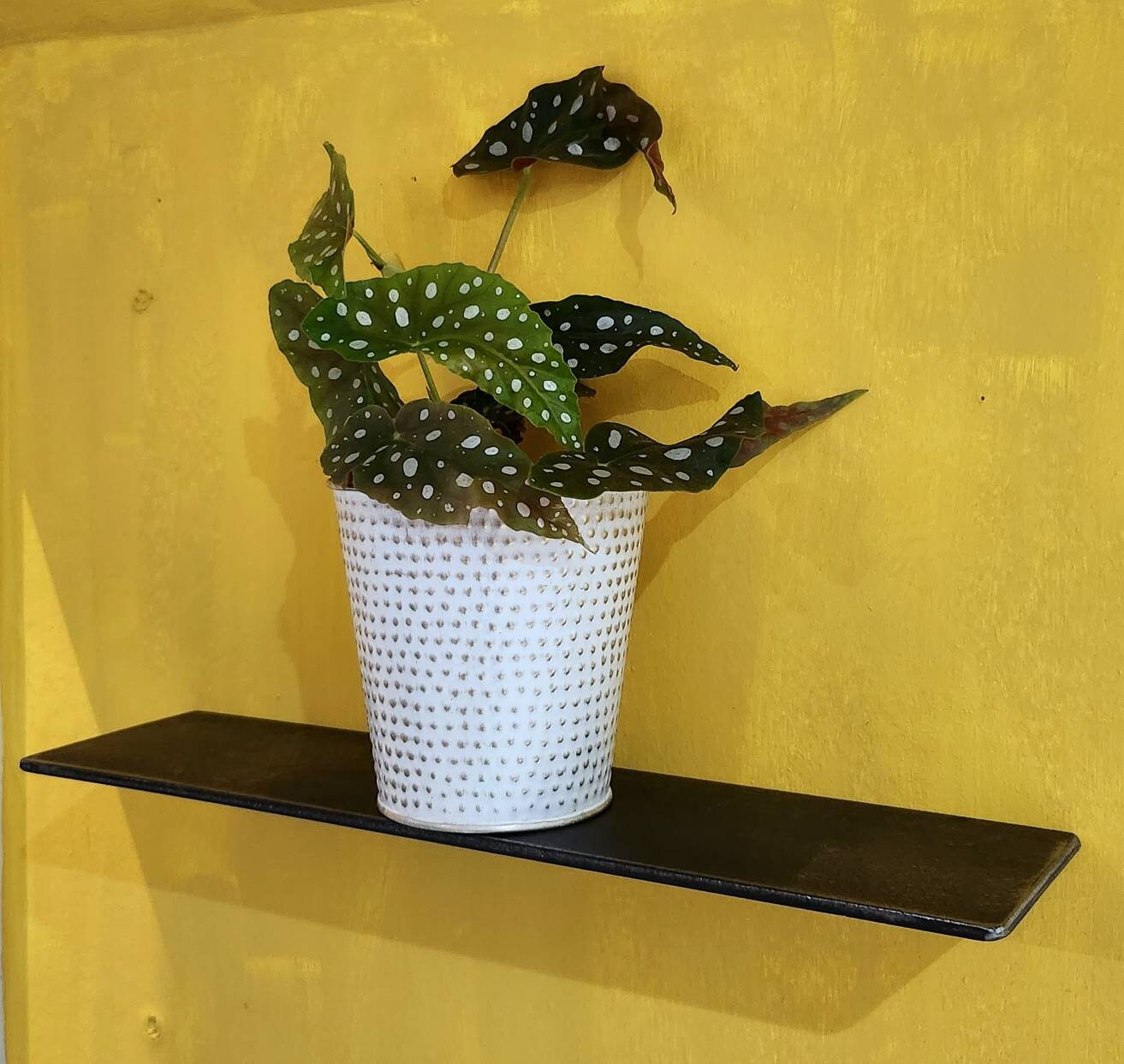 Minimalistic Metal Wall Shelf | Industrial Steel Shelf | Handmade Slim Storage Shelf | UK Made Home Decor