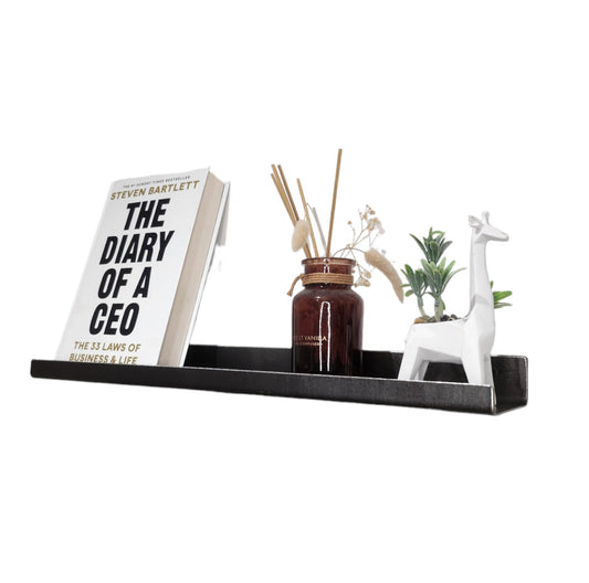 Modern Floating Steel Shelf – Raw Steel Minimalist Wall Shelf – Industrial Metal Display Shelf – UK Made – Free UK Delivery