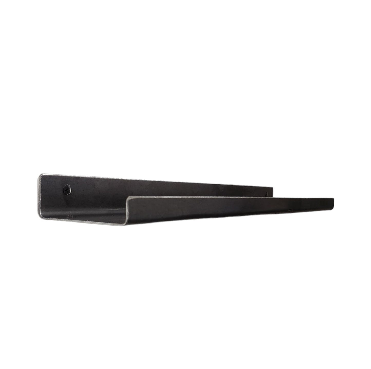 Modern Floating Steel Shelf – Raw Steel Minimalist Wall Shelf – Industrial Metal Display Shelf – UK Made – Free UK Delivery