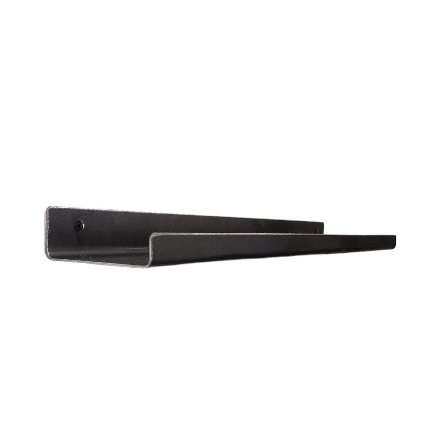 Modern Floating Steel Shelf – Raw Steel Minimalist Wall Shelf – Industrial Metal Display Shelf – UK Made – Free UK Delivery