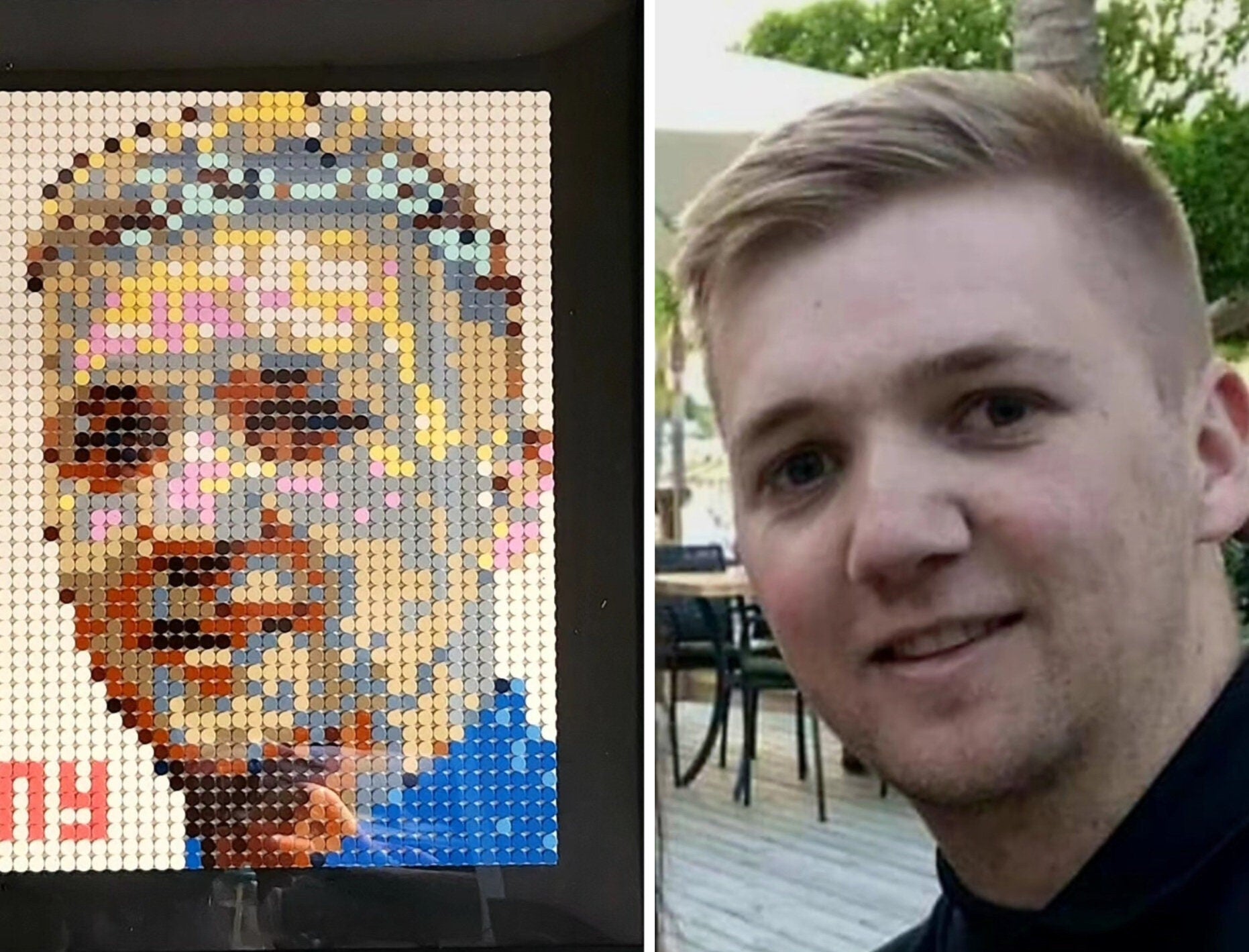 Personalised Building Brick Portrait - Framed - Portraits